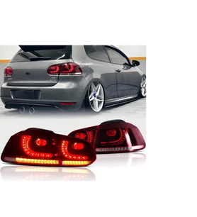 volkswagen golf 6 kırmızı beyaz kayar sinyal led stop