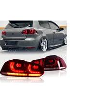 volkswagen golf 6 kırmızı beyaz kayar sinyal led stop