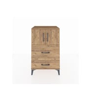 Hyperion Komodin Tek Raflı 2 Çekmeceli 2 Kapaklı 60x44x96 Çam-Çam
