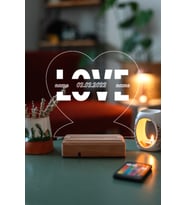 Sevgiliye Love Tarihli 16 Renk Kumandalı 3D Gece Lambası