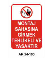 İŞ GÜVENLİĞİ UYARI LEVHASI 1 ADET PVC 21 X 29CM