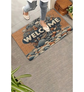 Valerine Life Çakıl Taşları Welcome Kapı Önü Paspası 45x70cm