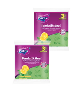 Limon Kokulu 3'lü Temizlik Bezi İkili Paket