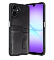 Northcity Samsung Galaxy A07 4G Uyumlu Sara Kartvizitli Deri Kılıf - Siyah