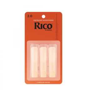D'Addario RIA0320 Rico Orange Box Soprano Saksafon Kamışı No: 2.0 (Başlangıç/Eğitim) - 3'lü Paket  Klasik Turuncu Kutu, Kolay Çalım ve Cazip Fiyat Avantajı