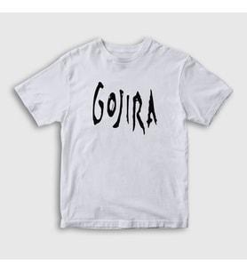 Presmono Unisex Çocuk Beyaz Logo Gojira T-Shirt 53009tt (Beyaz)