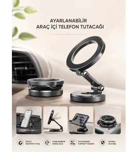 Araç İçi Telefon Tutacağı Manyetik Tasarım Ayarlanabilir
