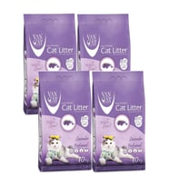 Vancat Lavanta Kokulu İnce Taneli Kedi Kumu 10 Kg 4 Adet