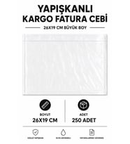 Northcity 26x19 Cm Yapışkanlı Kargo Fatura Cebi 250 Adet – Şeffaf Evrak Cibi, Su Geçirmez
