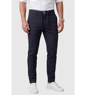 DeepSEA Erkek Koyu Lacivert Slim Fit İpli Kumaş Pantolon Dar Kesim Esnek Smart Casual 2601100