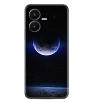 Vivo Y22S Kılıf Resimli Desenli Silikon Platinium Series Midnight Moon 1802