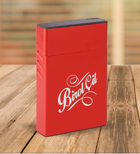 BK Gift Kişiye Özel Kırmızı Slim Boy Metal Sigara Kutusu-5