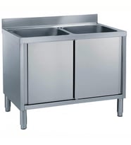 Electrolux Professional Dolaplı Tezgah, 2 Evyeli (500x500 Mm) - 1200 Mm ML2S1217N