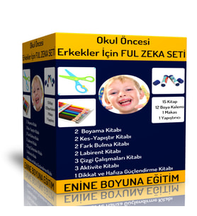 Okul Öncesi Erkekler İçin Ful Zeka Seti (15 Kitap)