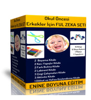 Okul Öncesi Erkekler İçin Ful Zeka Seti (15 Kitap)