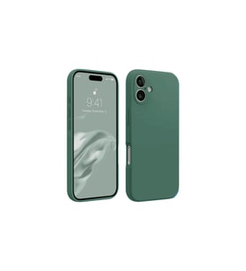iPhone 16 Kılıf First Silikon - Koyu Yeşil