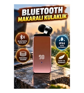 K67 Makaralı Bluetooth Kulaklık Piano Black Kaplama IPX4 Suya Dayanıklı Tasarım