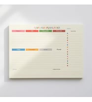 Tarihsiz A4 Haftalık Masa Planlayıcı – 80 Yaprak 110gr. Ivory Minimal Tasarım Ofis & Ev İçin Haftalık Takip (Türkçe)