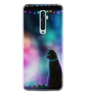 Oppo Reno 2Z 4 Lite 4 Pro 5 6 7 A31 Kılıf Desemli Silikon Window Cat 1787