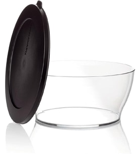 Tupperware Eco Royal Şeffaf Gövdeli Gıda Saklama Kabı, 990Ml, Siyah