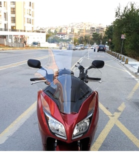 MOTOCAM Honda Forza 300 Ön Cam 2014-2017 Model 78cm Şeffaf Renkli 4mm Elcikli