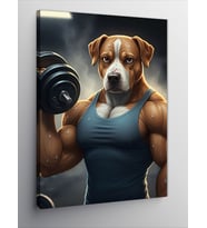 Kanvas Tablo Kaslı Spor Köpek