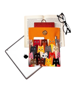 Kitap Kılıfı / Tablet Kılıfı / Ebook Kılıfı / Çok Amaçlı Kılıf  ( Kedi Sarı )