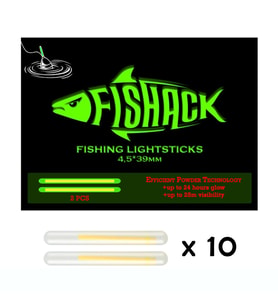 Fishack Powder Balıkçı Fosfor Çiftli 45*39mm 10'lu