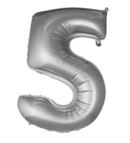 Gümüş 5 Rakam Folyo Balon 36 cm 1 Adet