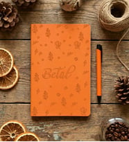 Kişiye Özel İsme Özel Defter Doğum Günü Hediyesi (Turuncu)