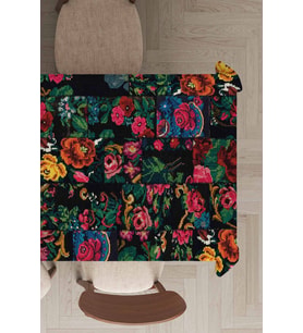 Çok Renkli Patchwork Dokuma Leke Tutmaz Masa Örtüsü MSO290