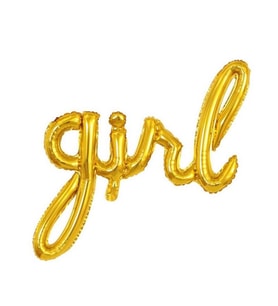 Girl Yazılı Altın Folyo Balon-