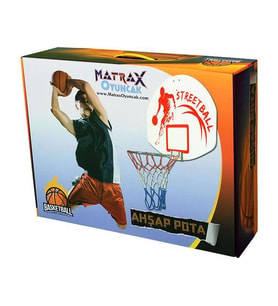 Matrax Oyuncak Ahşap Basketbol Pota - Renkli - Seri No:225