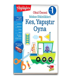 Okul Öncesi Makas Etkinlikleri Kes, Yapıştır, Oyna 1. Seviye
