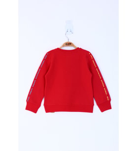 Toontoy Kız Çocuk Always Baskılı Sweatshirt  (Kırmızı)