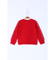 Toontoy Kız Çocuk Always Baskılı Sweatshirt  (Kırmızı)