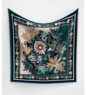 Levidor Royal Eşarp Etnik Desen Lacivert