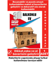 Özel 3D Görsel Zeka Geliştirici Boyanabilir Çocuk Yetişkin Puzzle Dekoratif Demonte Ahşap Oyun Maket