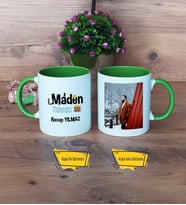 Maden Mühendisi Kupa Bardak Yeşil Fotoğraflı Mühendisler Günü Hediyesi