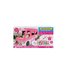 Barbie'nin Rüya Karavanı 76Cm Dönen Tekerlekli 7 Oyun Alanı Havuz Kaydırak 60+ Kamp Aksesuarı Hcd46