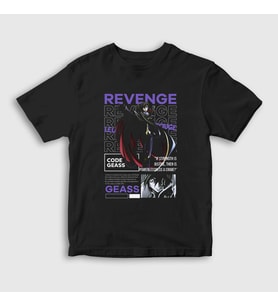 Presmono Unisex Çocuk Siyah Lelouch Anime Code Geass T-Shirt 510218tt