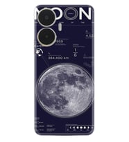 C55 Uyumlu Kılıf Resimli Desenli Baskılı Silikon Moon info 1424