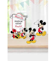 Mickey Mouse Ayaklı Pano Seti  (Masa Üstü) *Kalın Kağıt