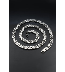 Paslanmaz Çelik Euro Kral Model Kolye Zincir 8Mm 902592