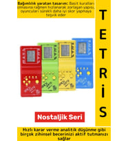 Özel Model Retro Oyuncak Pilli Mini El Atarisi Analitik Hızlı Düşünme Nostalji Konsol Bulmaca Tetris