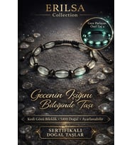 Sertifikalı Kedi Gözü Bileklik - 10mm Arpa Kesim Fosforlu Gece Parlayan Akrilik Kehribar Makrome (Çok Renkli)