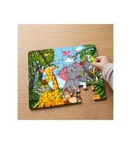 Sevimli Amazon Hayvanları Tasarımlı 24 Parça Ahşap Çocuk Puzzle MPK0340