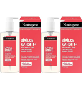 Neutrogena Düzensiz Cilt Tipleri için Yüz Yıkama Jeli 200ML (2 Li Set)