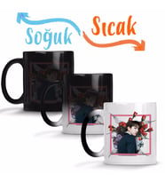 BTS Bangtan Sonyeondan Floral Jungkook Sihirli Kupa Bardak Porselen