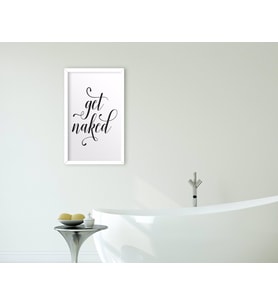 BK Home Banyo Dekoratif Ahşap Beyaz Çerçeveli Tablo-22